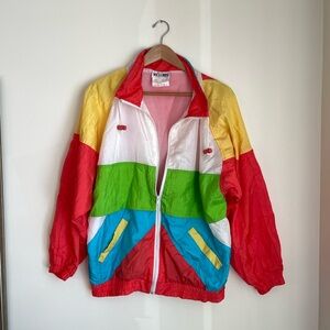 Vintage Colorblock Windbreaker Jacket